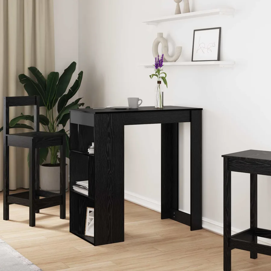 Table de bar Chêne noir 102 x 50 x 103,5 cm Bois d'ingénierie