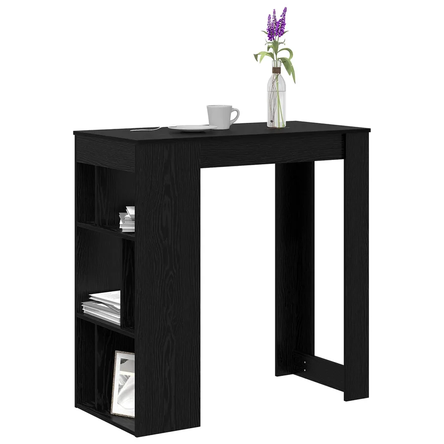Table de bar Chêne noir 102 x 50 x 103,5 cm Bois d'ingénierie - 3