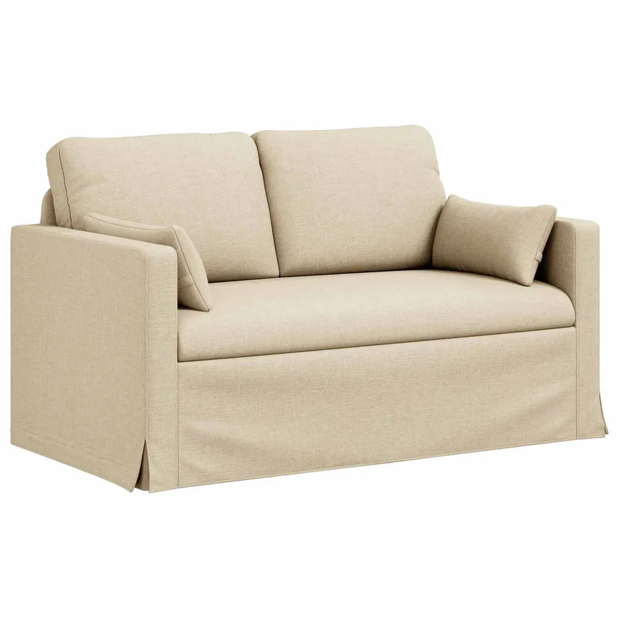 Canapé Crème 139 x 78 x 80 cm tissu - 2
