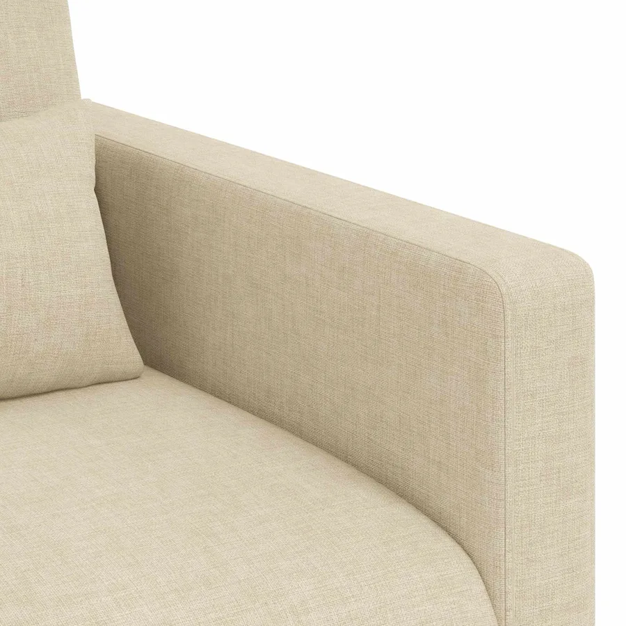 Ensemble de Canapés 2 pcs Crème 139 x 78 x 80 cm tissu - 7
