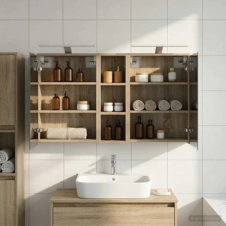 Ensemble de Meubles de Salle de Bain 3 pcs 106 x 16 x 62,5 cm
