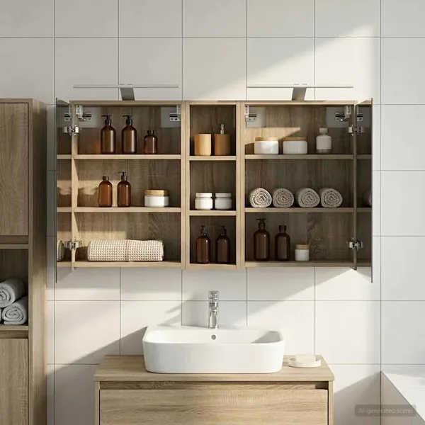 Ensemble de Meubles de Salle de Bain 3 pcs 106 x 16 x 62,5 cm
