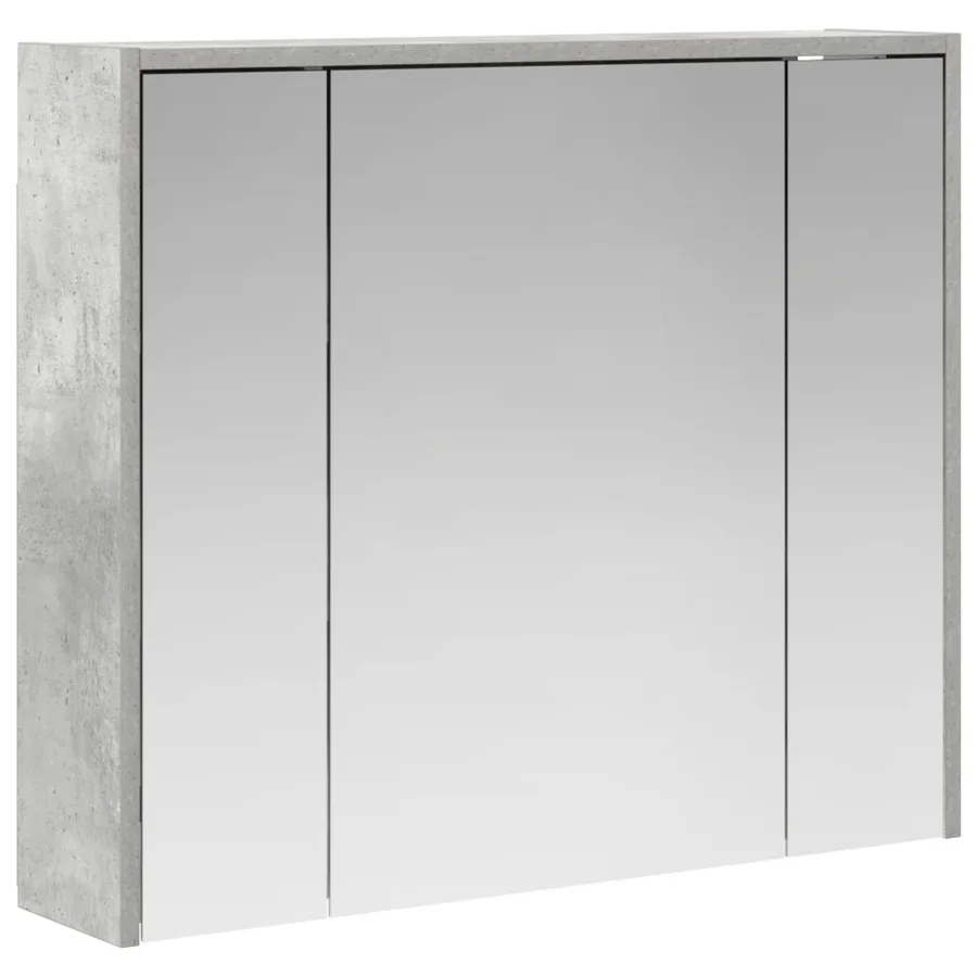 Armoire Miroir de Salle de Bain Gris béton 73,5 x 16 x 62,5 cm - 2