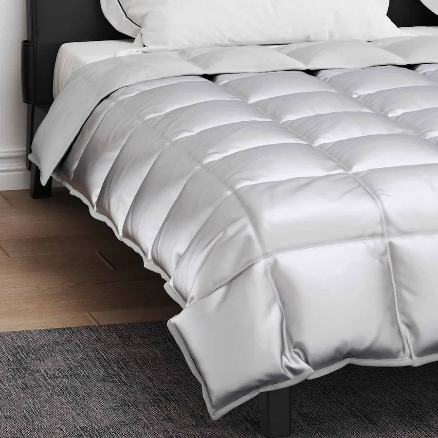 Duvet d'hiver Argenté 220 x 240 cm Satin et Microfibre - 4