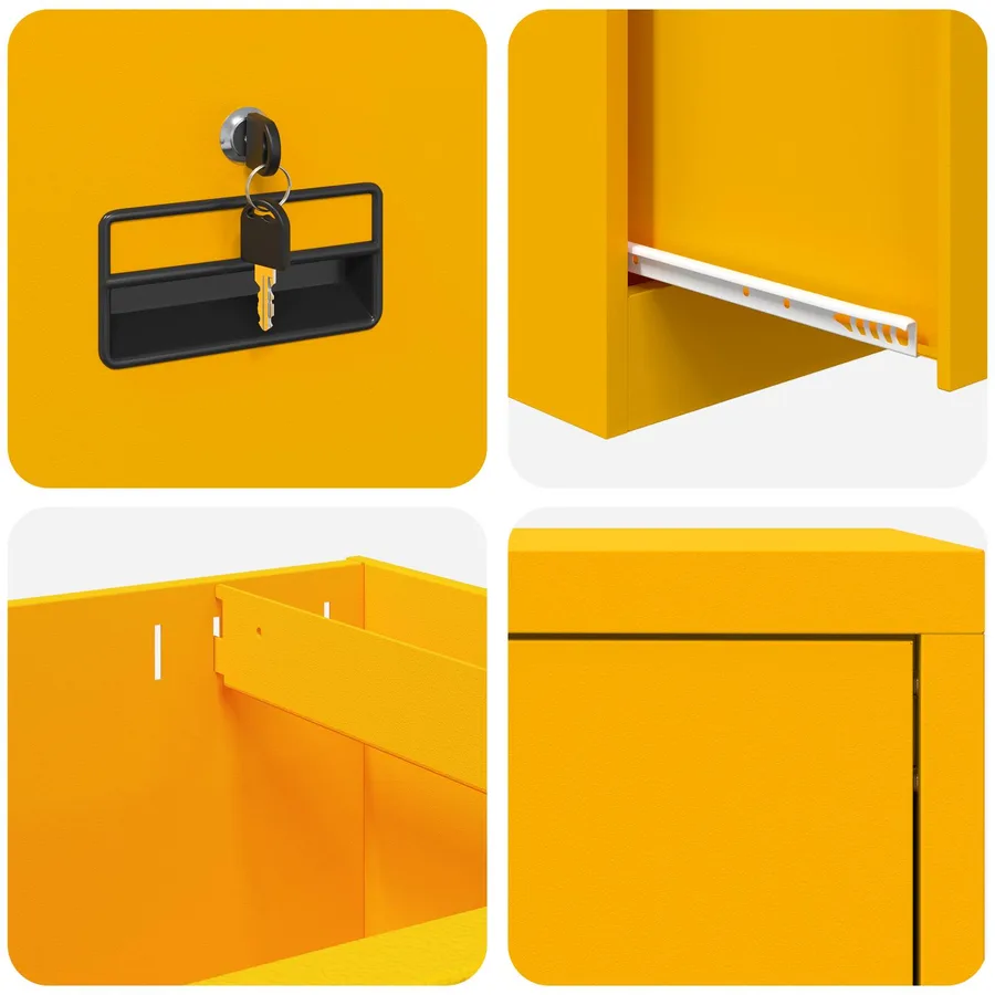 Cabinet de Dossier Jaune moutarde 45,5 x 42 x 106,5 cm - 8