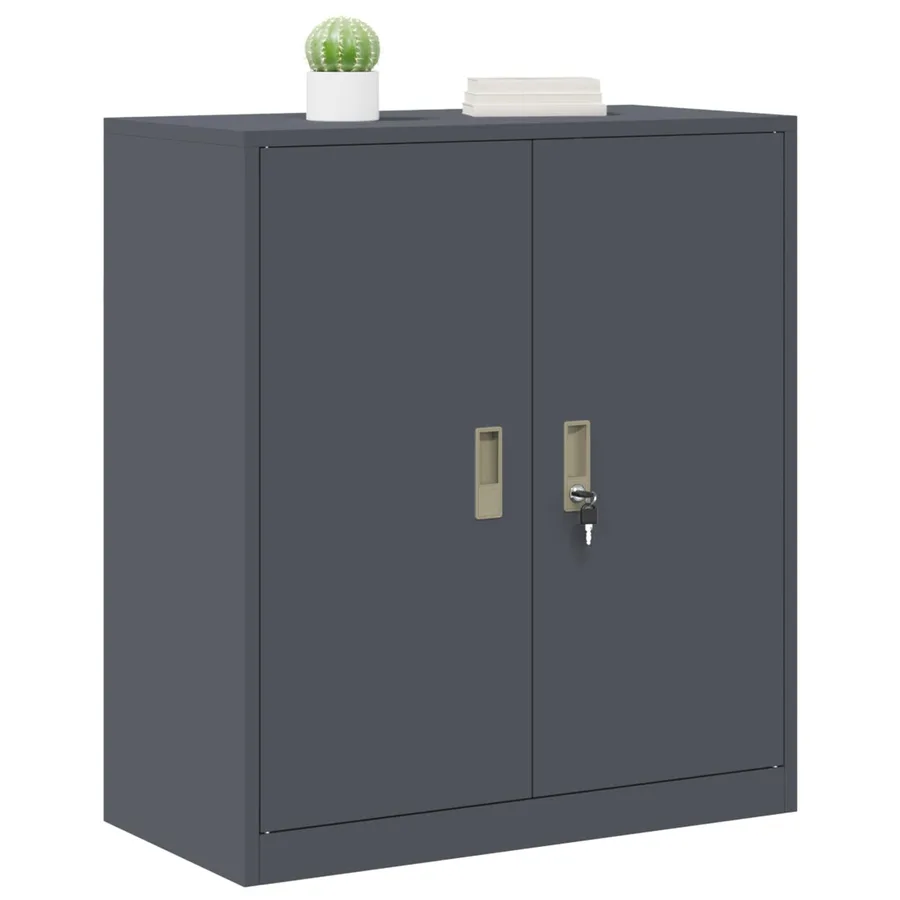 Armoire de rangement Anthracite 80 x 40 x 90 cm Acier - 3