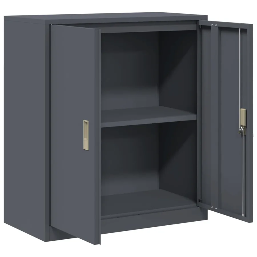 Armoire de rangement Anthracite 80 x 40 x 90 cm Acier - 5