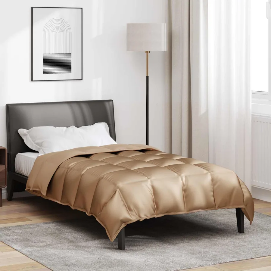 Duvet d'hiver Doré 155 x 220 cm Satin et Microfibre