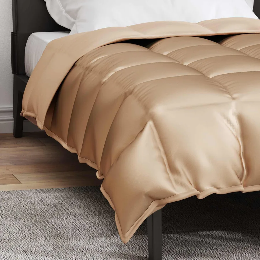 Duvet d'hiver Doré 155 x 220 cm Satin et Microfibre - 4