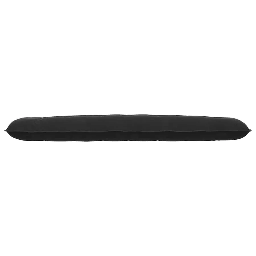 Coussin de Dos Noir 200 x 50 cm Tissu en velours côtelé - 5