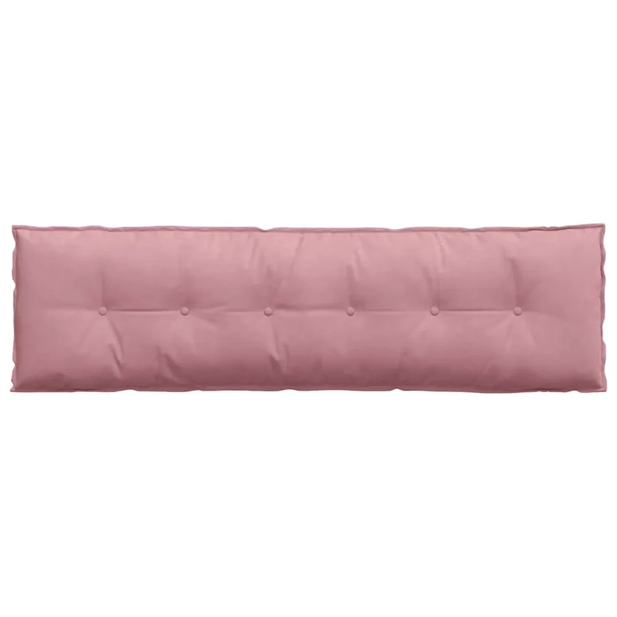 Coussin de Dos Rose 180 x 50 cm Tissu en velours côtelé - 6