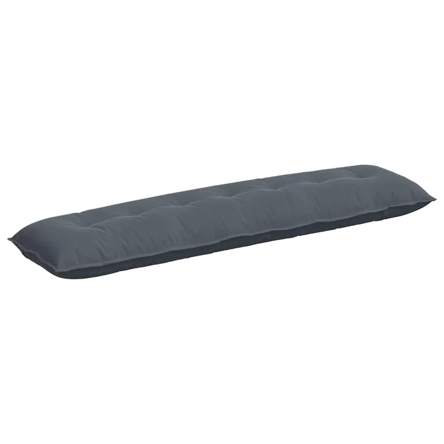 Coussin de Dos Gris foncé 200 x 50 cm Tissu en velours côtelé - 2