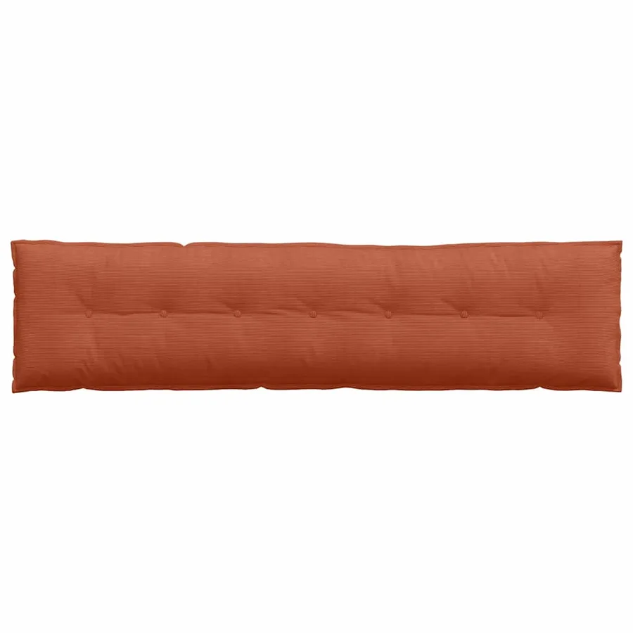 Coussin de Dos Rouge orange 200 x 50 cm Tissu en velours côtelé - 6