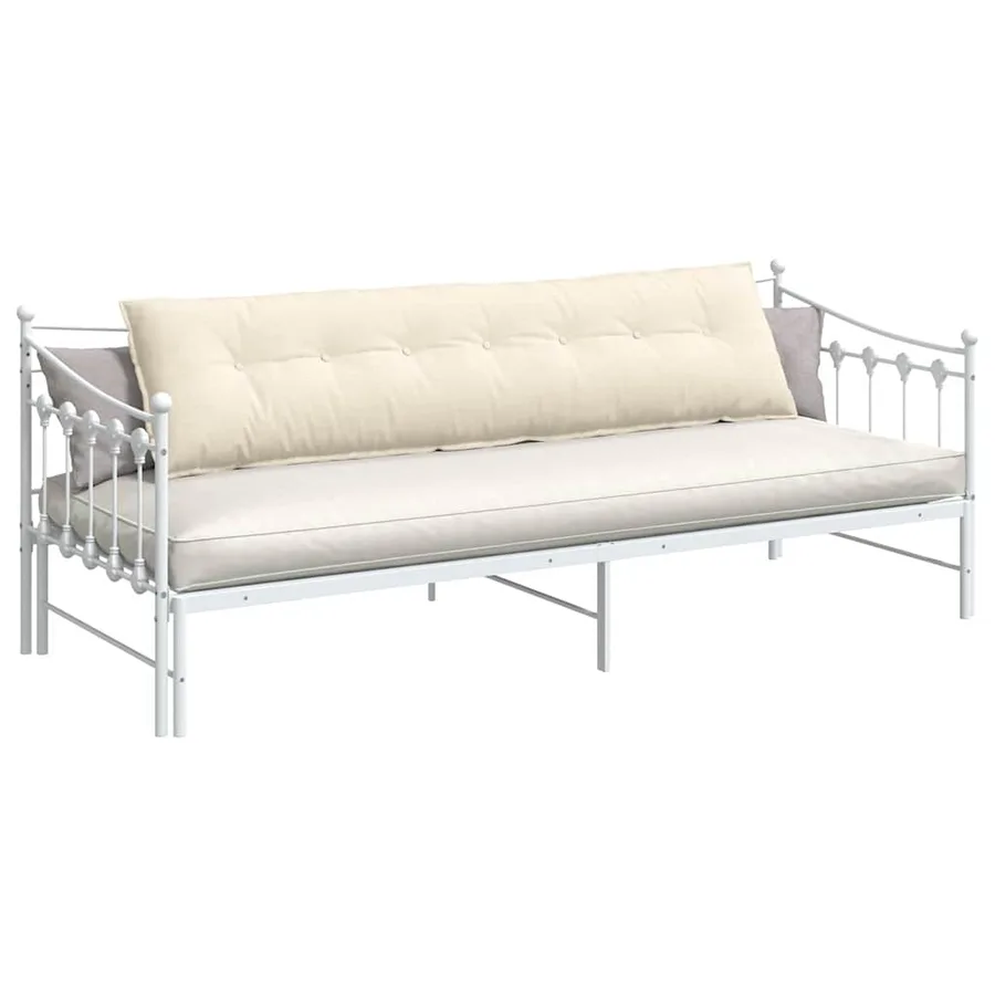 Coussin de Dos Crème 200 x 50 cm Tissu en velours côtelé - 3
