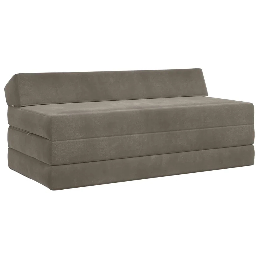 Canapé-lit pliable Gris clair 120 x 60 x 49 cm Tissu