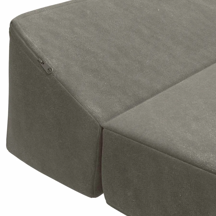 Canapé-lit pliable Gris clair 120 x 60 x 49 cm Tissu - 5