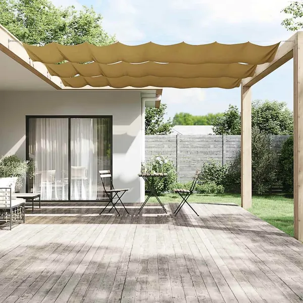 Auvent vertical Beige 60x600 cm Tissu oxford