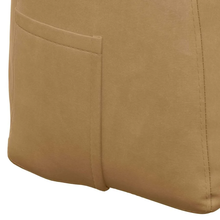 Coussin de Dos Marron 100 x 24 x 50 cm Velours - 9