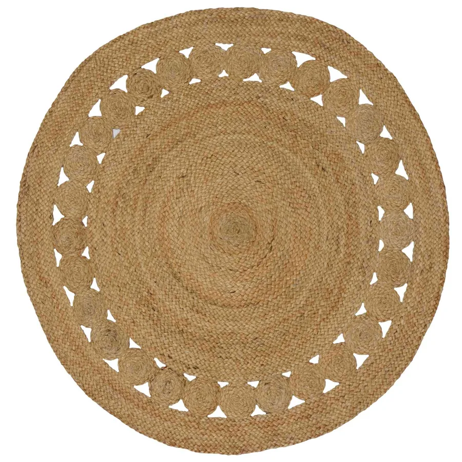 Tapis de surface Naturel Ø 120 cm Jute