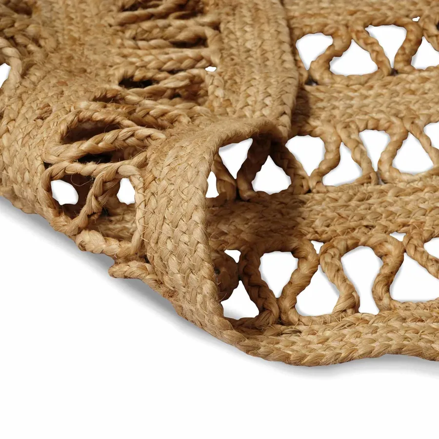 Tapis de surface Naturel 100 x 152 cm Jute - 2