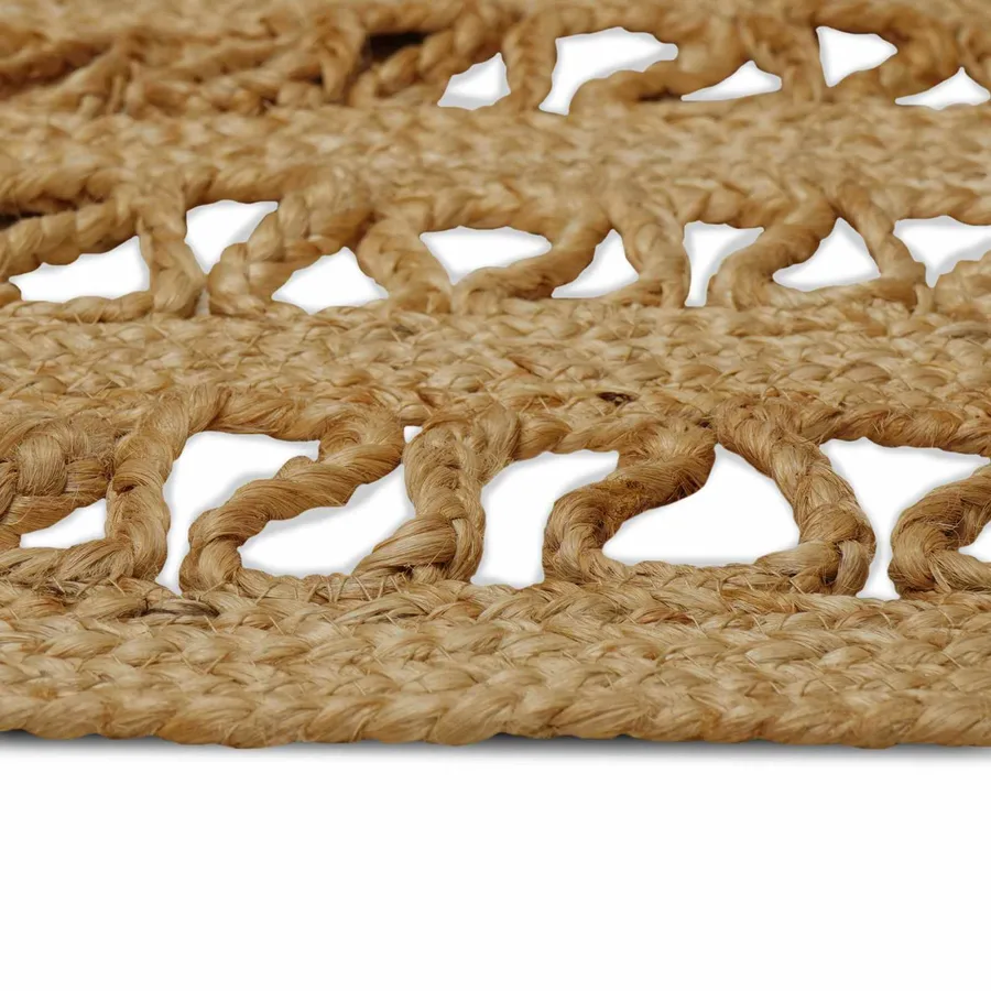 Tapis de surface Naturel 100 x 152 cm Jute - 4