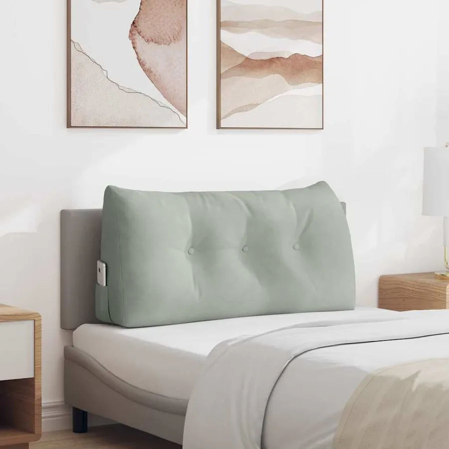 Coussin de Dos Gris clair 100 x 24 x 50 cm Velours