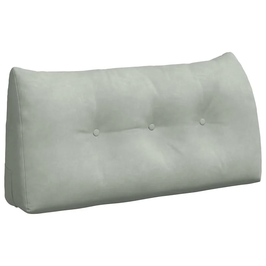 Coussin de Dos Gris clair 100 x 24 x 50 cm Velours - 2