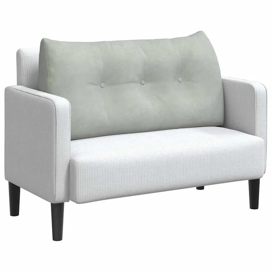 Coussin de Dos Gris clair 100 x 24 x 50 cm Velours - 3