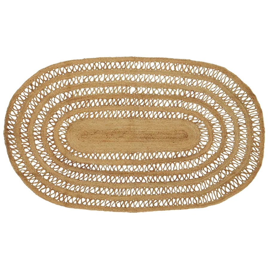 Tapis de surface Naturel 152 x 245 cm Jute