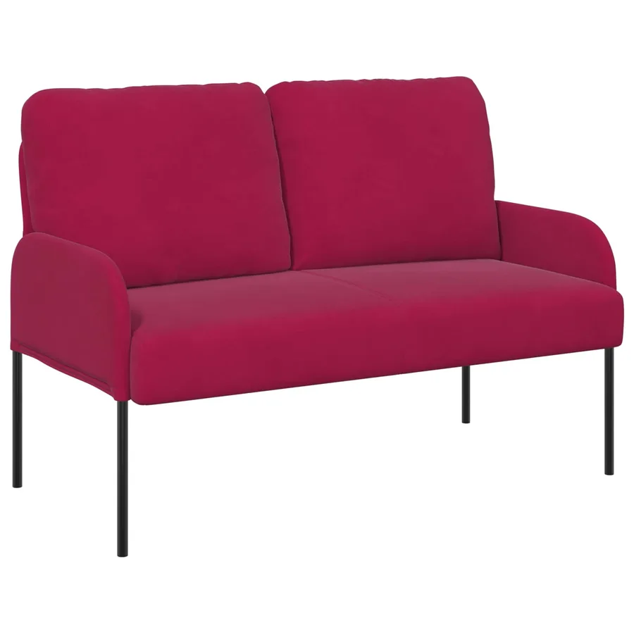 Ensembles de canapés 3 pcs Bordeaux 115 x 56 x 80 cm - 5