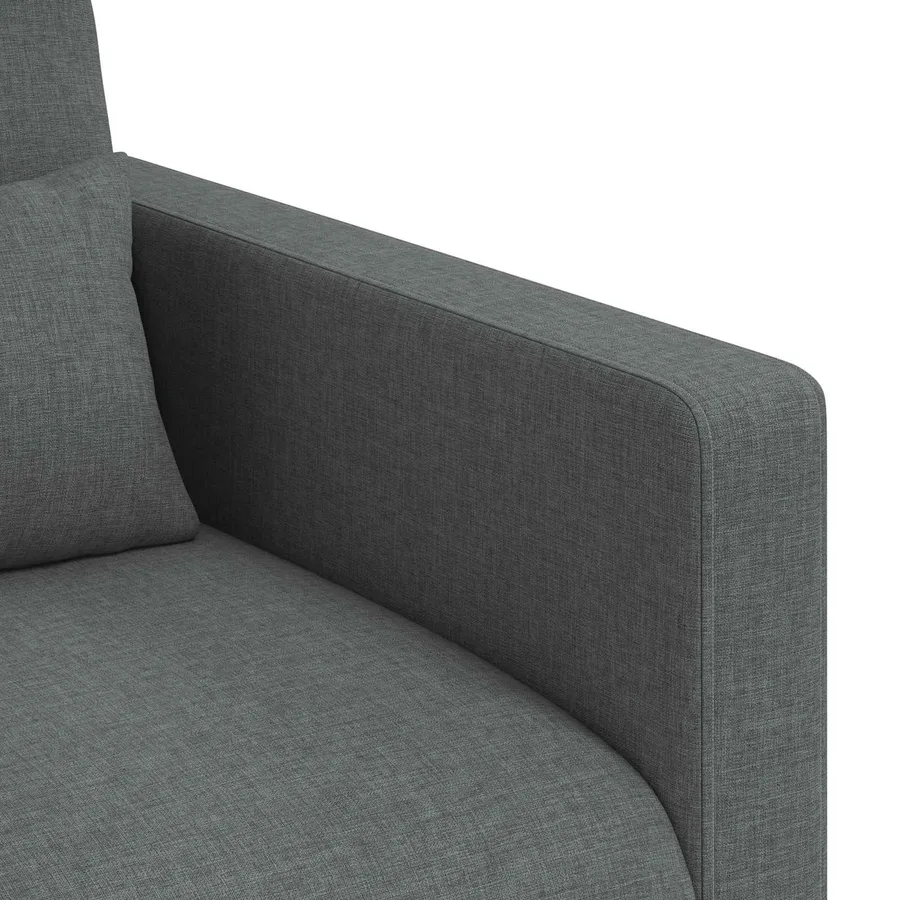Ensemble de Canapés 2 pcs Gris foncé 198 x 78 x 80 cm tissu - 7