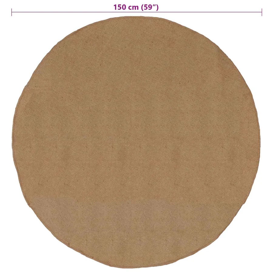 Tapis de surface Naturel Ø 150 cm Jute - 7