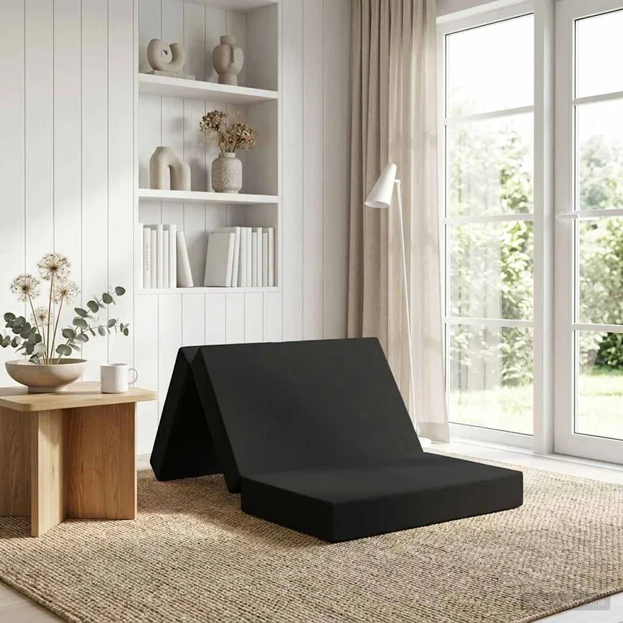 Canapé-lit pliable 90 x 67 x 45 cm Noir