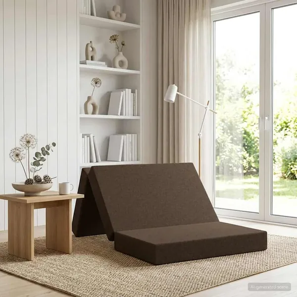 Canapé-lit pliable 100 x 67 x 45 cm Taupe