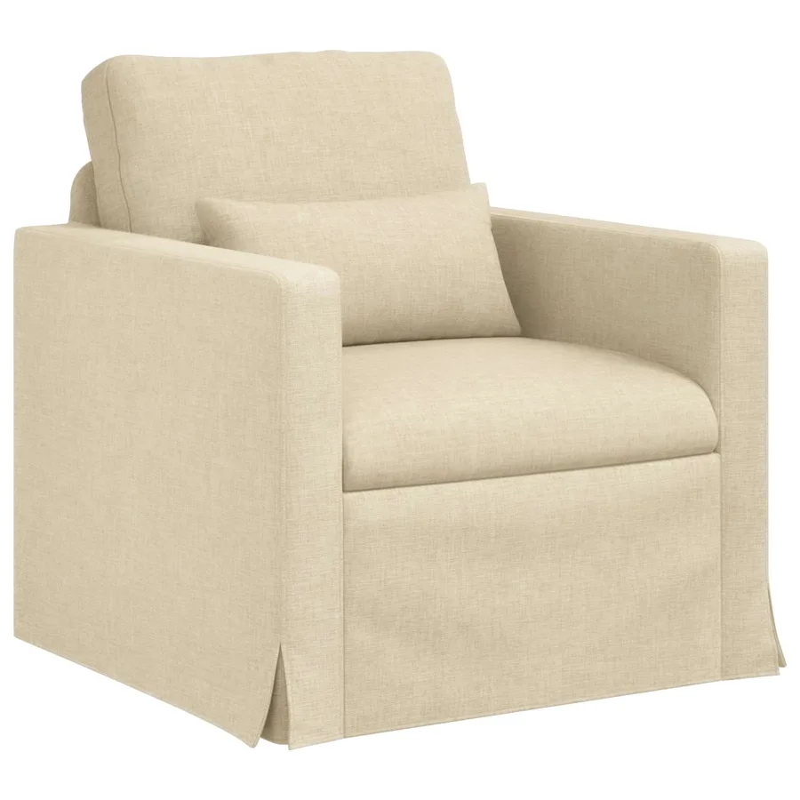 Ensemble de Canapés 2 pcs Crème 158 x 78 x 80 cm tissu - 4