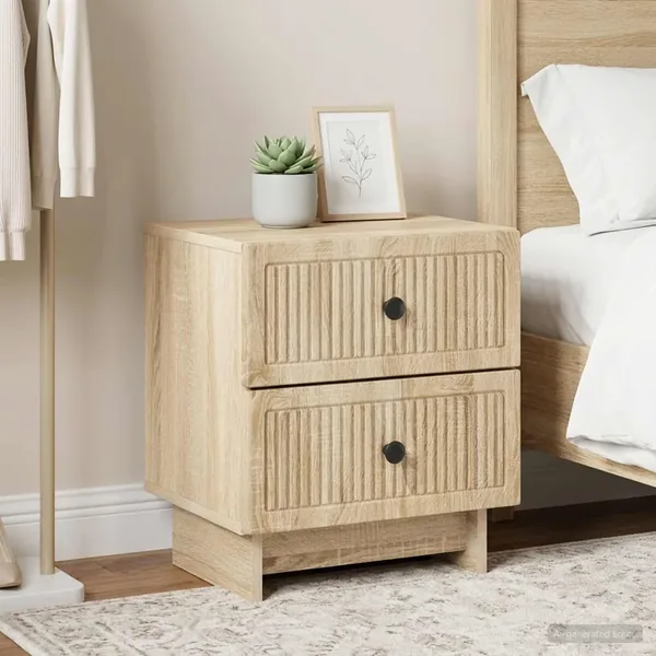Cabinet de chevet 2 pcs Chêne Sonoma 43 x 34,5 x 47,5 cm