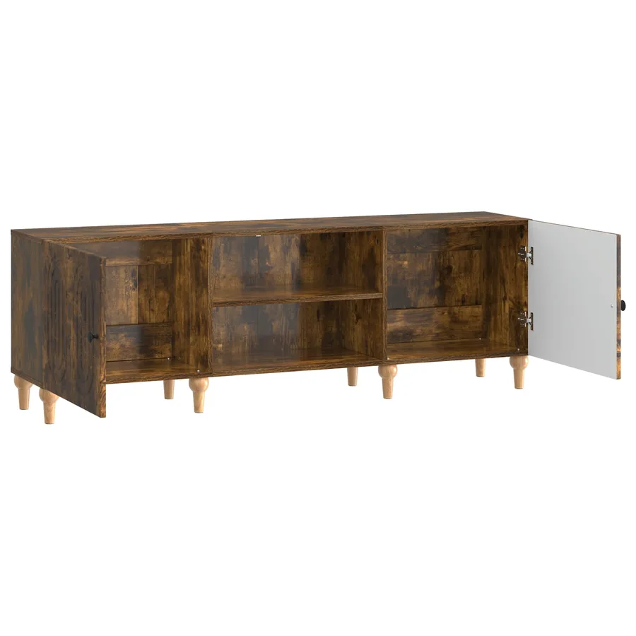 Meuble TV Chêne fumé 150 x 31 x 50 cm Bois d'ingénierie - 5