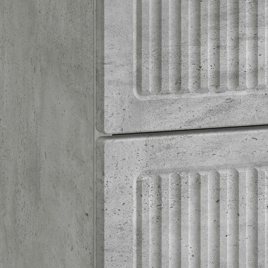 Cabinet de chevet 2 pcs Gris béton 43 x 34,5 x 47,5 cm - 10