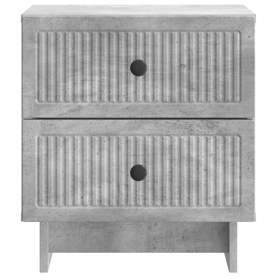 Cabinet de chevet 2 pcs Gris béton 43 x 34,5 x 47,5 cm - 7