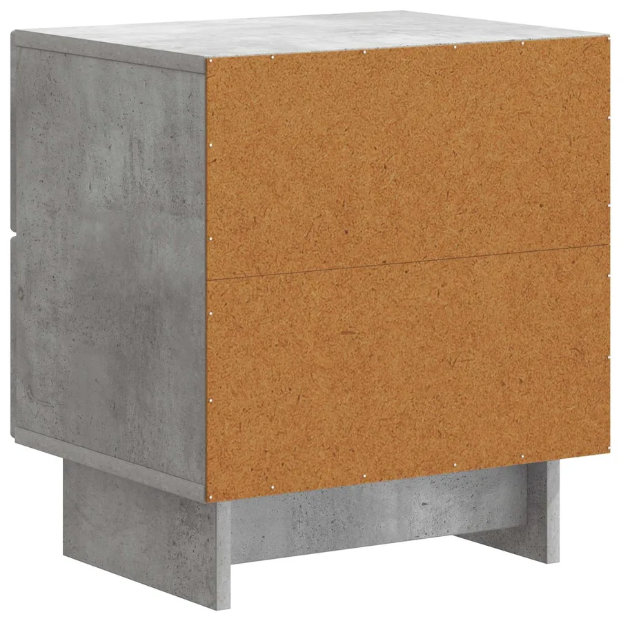 Cabinet de chevet 2 pcs Gris béton 43 x 34,5 x 47,5 cm - 9