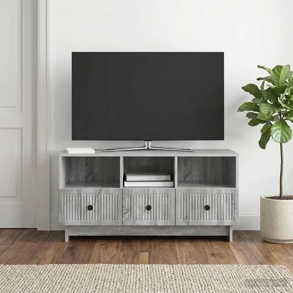 Meuble TV Sonoma gris 102 x 34,5 x 50 cm Bois d'ingénierie