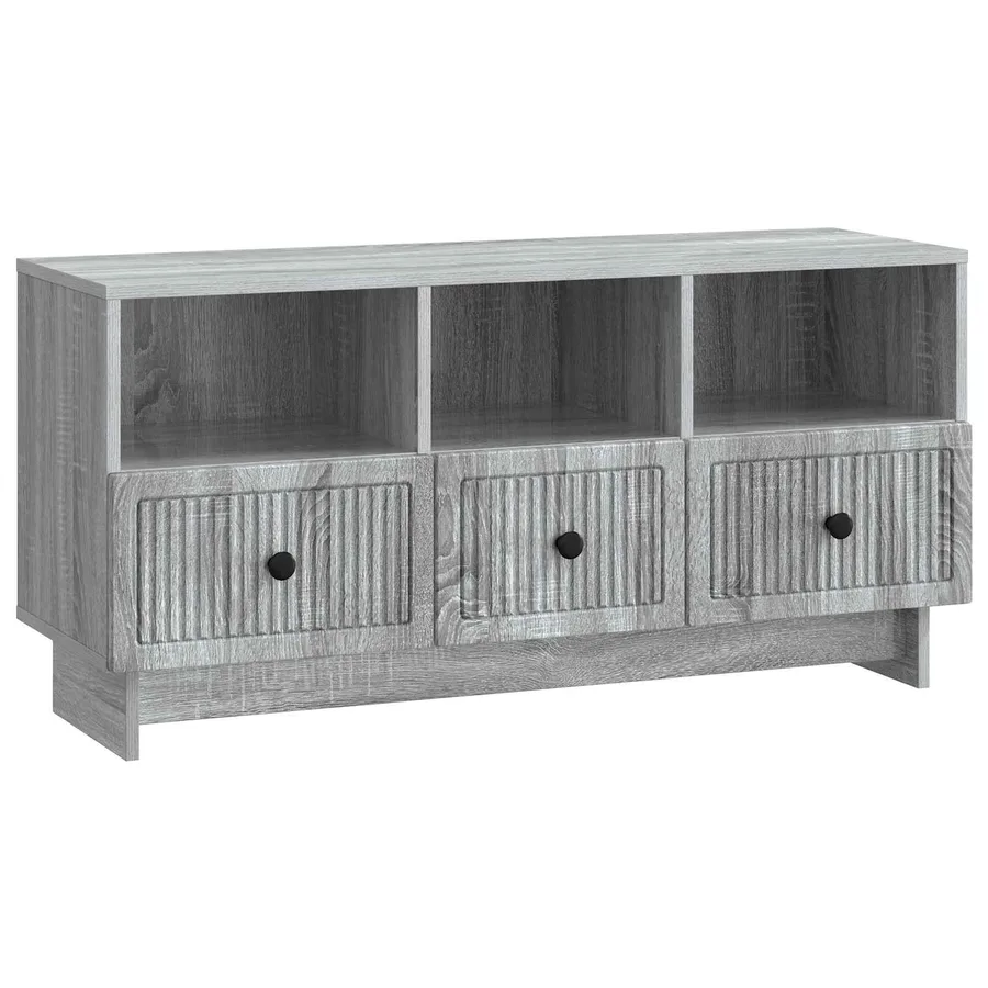 Meuble TV Sonoma gris 102 x 34,5 x 50 cm Bois d'ingénierie - 2
