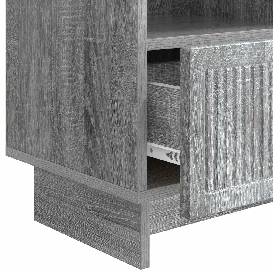 Meuble TV Sonoma gris 102 x 34,5 x 50 cm Bois d'ingénierie - 9