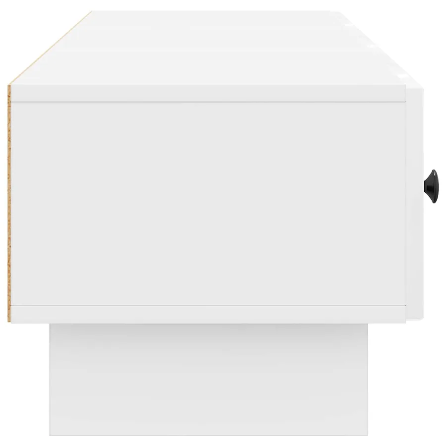 Meuble TV Blanc brillant 147 x 34,5 x 30 cm Bois d'ingénierie - 7
