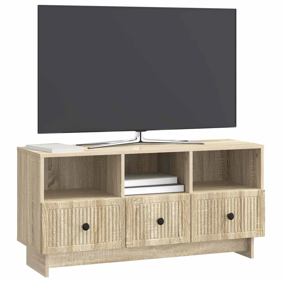 Meuble TV Chêne Sonoma 102 x 34,5 x 50 cm Bois d'ingénierie - 3