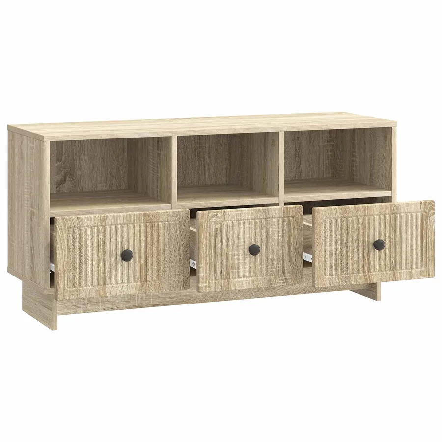 Meuble TV Chêne Sonoma 102 x 34,5 x 50 cm Bois d'ingénierie - 5