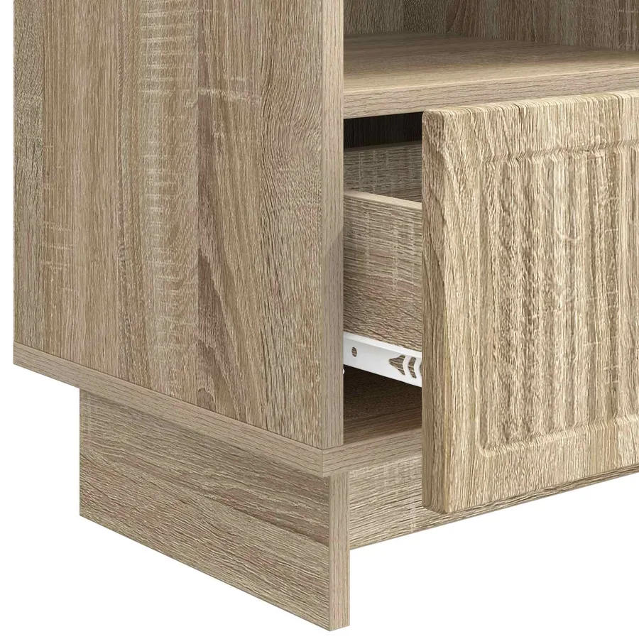 Meuble TV Chêne Sonoma 102 x 34,5 x 50 cm Bois d'ingénierie - 9