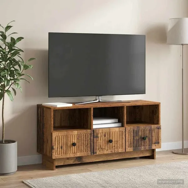Meuble TV Bois ancien 102 x 34,5 x 50 cm Bois d'ingénierie