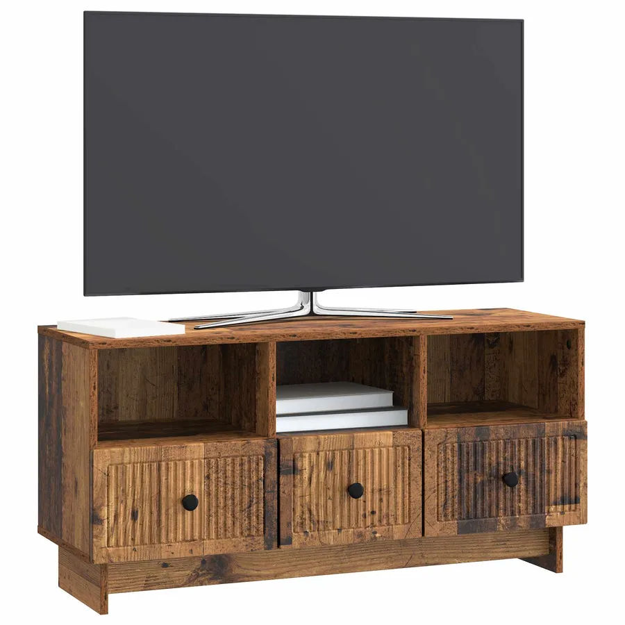 Meuble TV Bois ancien 102 x 34,5 x 50 cm Bois d'ingénierie - 3