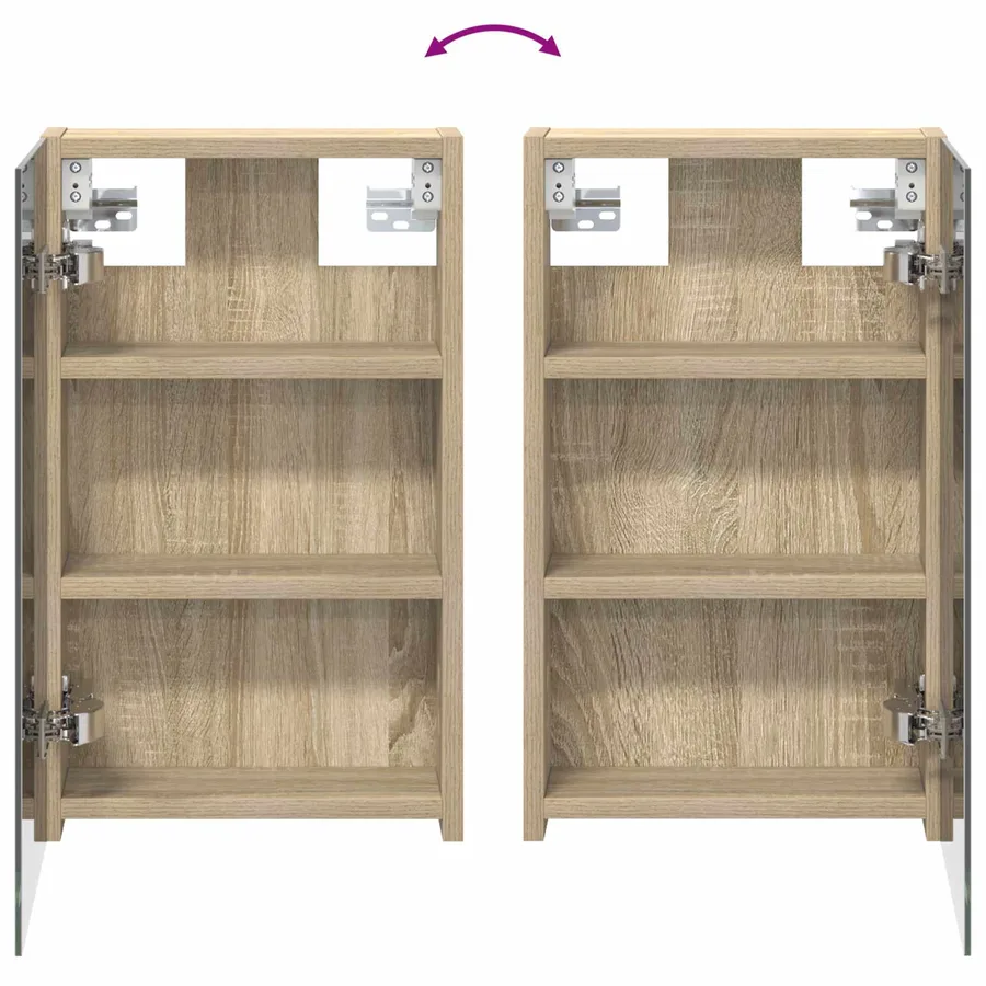 Armoire Miroir de Salle de Bain Chêne Sonoma 30 x 10,5 x 50 cm - 10